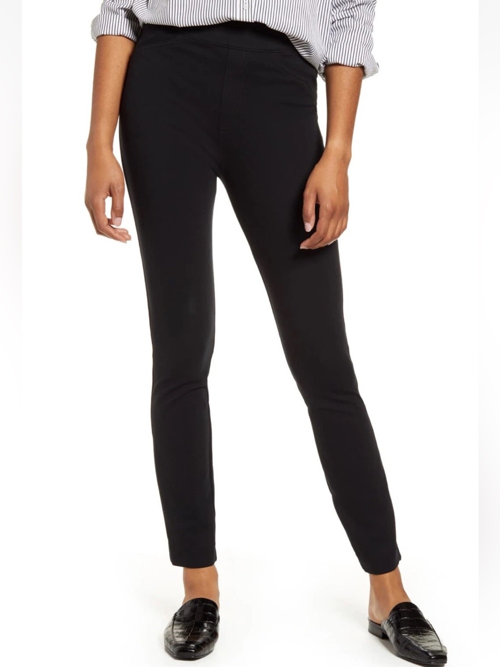 SPANX Black Slim Ponte Ankle Pants